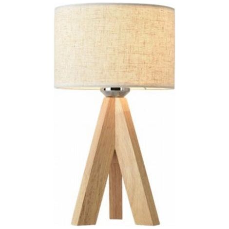 Lampe de chevet médiévale, petite lampe de table trépied avec abat-jour en lin, convient aux chambres d'enfants, salons, chambres, tables basses, certifiée UL, 14,2 pouces, interrupteur marche/arrêt (1/5)