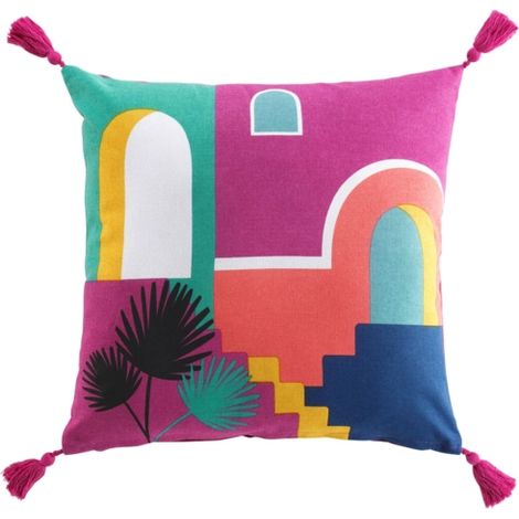 Coussin décoratif en coton avec imprimé SENORITA, 45 x 45 cm (1/4)