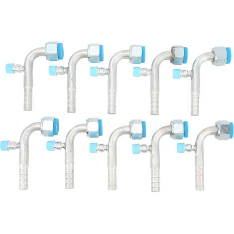 Connecteur universel de tuyau de climatisation de voiture, 10 pièces, en aluminium, adapté aux voitures, camions, véhicules d'ingénierie, Modification de la climatisation, 13mm/0,51 pouces, 14.5mm/0,5 (1/5)
