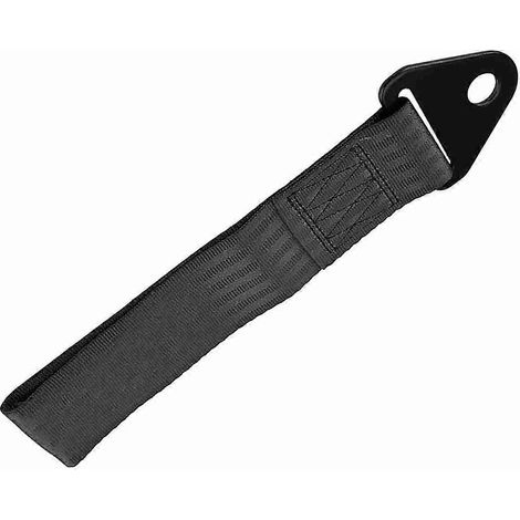 Câble de remorquage universel haute résistance pour voitures de course, compatible avec les pare-chocs avant et arrière, noir