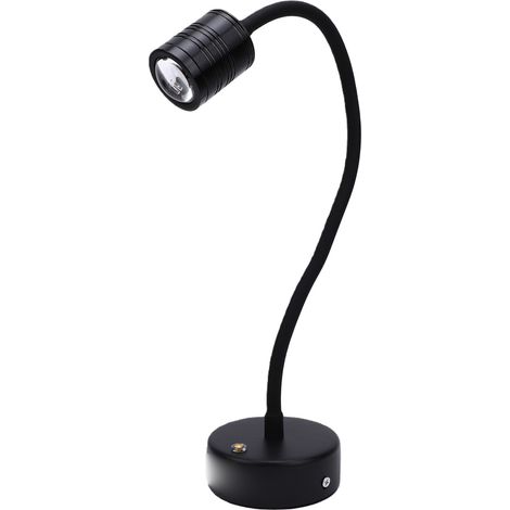 Proiettore LED wireless da 10 W per gioielleria, illuminazione per mostre con 3 modalità di colore, collo d'oca flessibile e regolabile per vetrine, teche espositive e fotografia di prodotti dal vivo. (1/5)