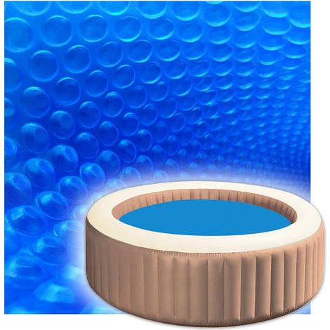 Couverture solaire pour piscine ronde de 3 mètres, couverture à bulles bleue de 10 mil pour la rétention de la chaleur, couverture thermique circulaire pour piscines hors sol, piscines enterrées et sp (1/4)