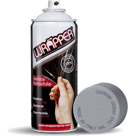 Wrapper Spray Vernice Removibile Tinta Ral - Colore: GRIGIO ARGENTO