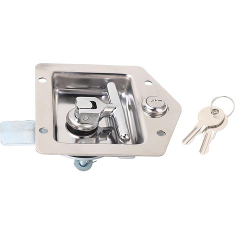Loquet de Porte Verrouillable en inox, TYJSF06, 72 X 4 (1/5)