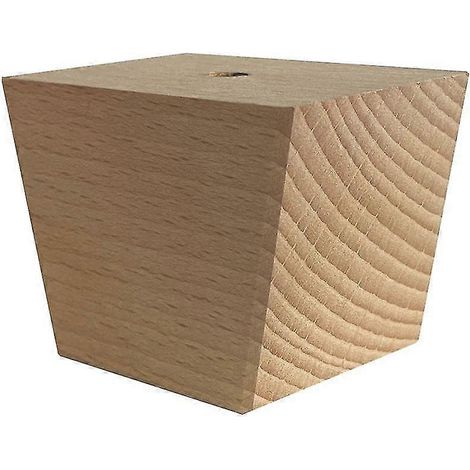 Petits pieds de meubles pyramidaux carrés en bois, 5 cm (1 pièce) (1/5)