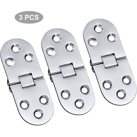 3 PCS Alliage Charnières De Table Acier Inoxydable Charnières Porte Pliant Rabat Charnières Table Charnières Pliante Charnieres Alliage Flip Charnières Pour Tiroir Table Bureau Machine Coudre Argent