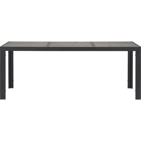 Komma Table de jardin 195 x 90 cm, noir et gris. (1/3)