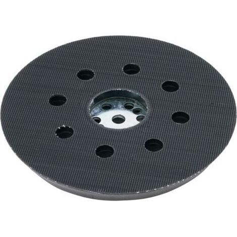 Disque abrasif à vibration excentrique, diamètre 125 mm, 8 orifices, dureté moyenne, idéal pour ponçage avant peinture et enduit, couleur grise, classe énergétique A+ (1/5)