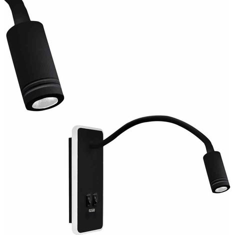 Veilleuse à socle 8W+2W noire