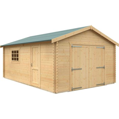 20x14 The Warwick 44mm Cabin - L595 x W415 x H293.2 cm - Solid Wood/Softwood/Pine - Natural