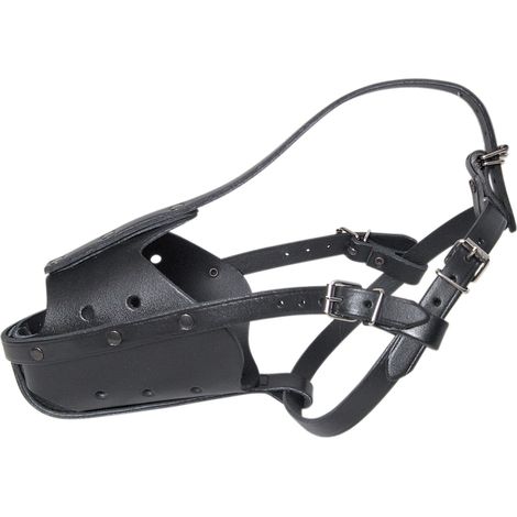 Muselière en cuir "Police" Taille : T8 (1/3)
