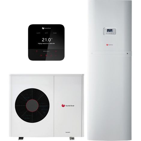 Saunier Duval – Pompe à chaleur air/eau monobloc GeniaAir Max 8 – Efficacité A+++ – 7,8 kW – Niveau sonore 35 dB(A) – SAUAIRMAX8CSM