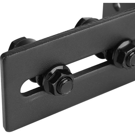 Quincaillerie de guidage inférieure de porte de grange coulissante en acier au carbone réglable pour fixation murale (1/5)