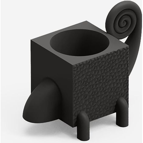 Portavaso design in polietilene per interno ed esterno Cama - Nero (1/3)