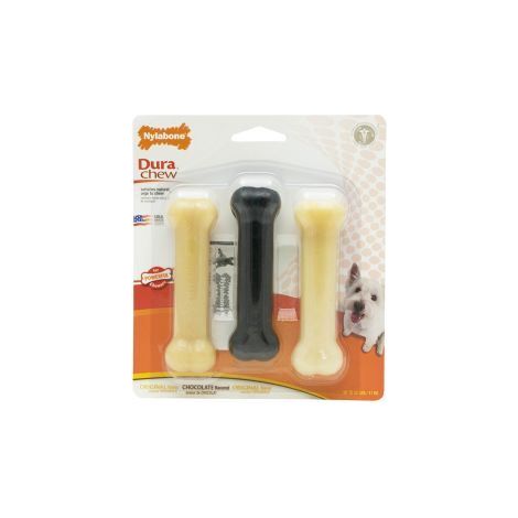 Nylabone Dura Chew Value Pack Peanut Butter, Chicken & Bacon S - 38582