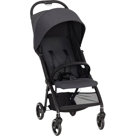 Poussette pliante légère 0-3 ans dossier réglable capote panier Gris foncé