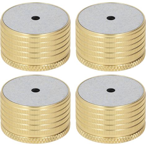 4 PCS Pieds de Soutien pour Cadre de Lit en Alliage d'Aluminium Rehausseurs de Meuble pour Canapé Table Chaise 23-37mm Réglage de Hauteur Or Brillant (1/5)