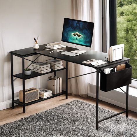 L-Shaped Office Desk with Storage Bag (1/3)