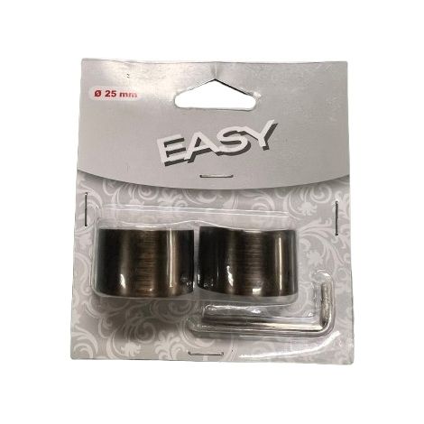 2PZ TERMINALE BOUCHON D.25MM COL.OTTONE