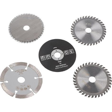 5 lames de scie circulaires miniatures en carbure de 85 mm de diamètre intérieur et 15 mm d'épaisseur pour outil de coupe (1/5)