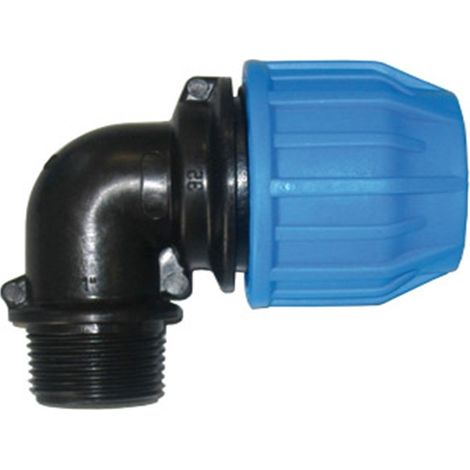 Raccord PE compression - Coude 90° fileté PE Compression Ø40-1''1/2