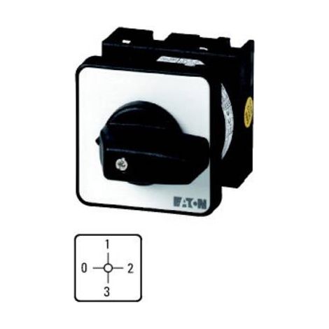 Commutateur à gradin Contacts: 6 20A 0-3 90° à accrochage encastré 000012833 EATON T0-3-15053/E (1/2)