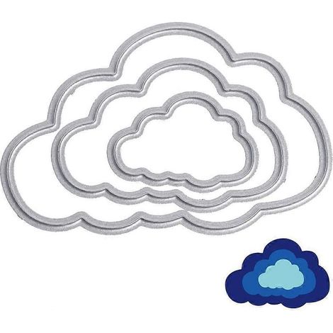 Pochoir de Découpe en Acier Carbone Forme Nuages pour DIY Scrapbooking (1/4)