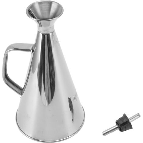 Bidon à huile en acier inoxydable 304 anti-fuites 750ML pour cuisine, pot à huile et sauce soja, dimensions 12x23.5cm