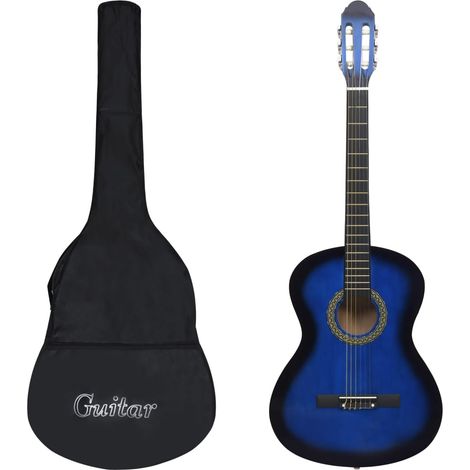 Teenpull – Klassikgitarre für Anfänger mit Tasche Blau 4/4 39" (1/5)