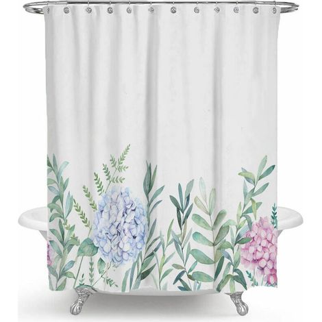 Ahlsen Cortina de poliéster Pearl Rare Rare, 150x180 cm, hojas verdes y flores (1/5)