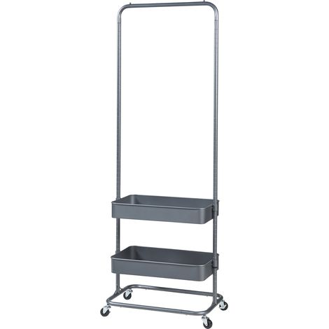Appendiabiti appendiabiti appendiabiti armadio aperto 175 x 58 x 36 cm grigio scuro 030010289