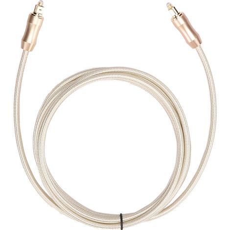 Câble Audio Optique Spdif Toslink - Fibre Optique Carrée - Pour Amplificateur Décodeur Tv - 2 Mètres (1/5)