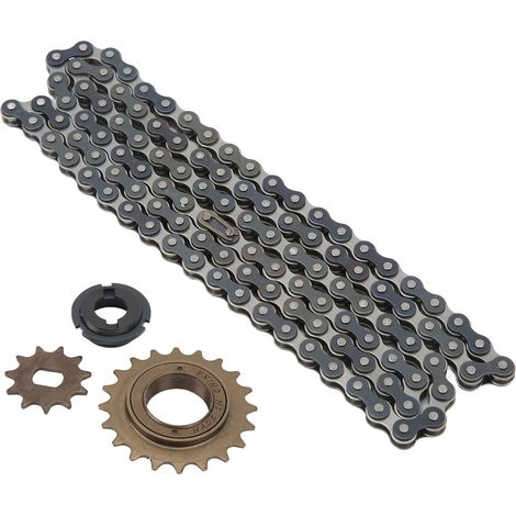 Kit de pignons pour vélo électrique, or, pignon 11 dents, chaîne 114 maillons, roue libre 20 dents avec connecteur pour modification (1/5)