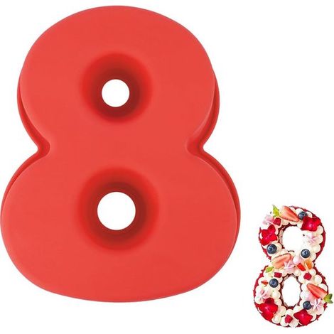 Stampo in silicone n. 8 per decorare torte di compleanno e nuziali, e accessorio per la pasticceria. (1/5)