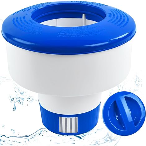 Diffuseur de Chlore flottant pour piscine 8 pouces, distributeur de Chlore flottant, Flotteur piscine, pour piscine, spa, bains à remous et Fontaines (1/5)