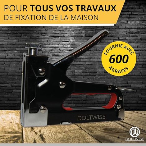 Wall Stapler with Staples Upholstery Stapler for Wood, Fabric, Plastic (1/4)