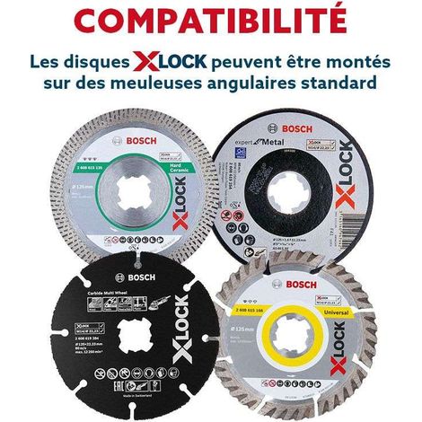 Bosch Professional X-LOCK X571 disco abrasivo negro blanco 125 mm
