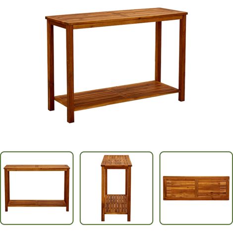 Table console bois - Table console de jardin 110x40x75 cm Bois d'acacia solide (1/5)