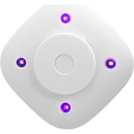 Ortviai Stérilisateur de Toilette Intelligent avec 8 Tablettes d'Aromathérapie - Lampe UV sans Fil à Détecteur de Mouvement - Rechargeable et Silencieux - Blanc (1/5)