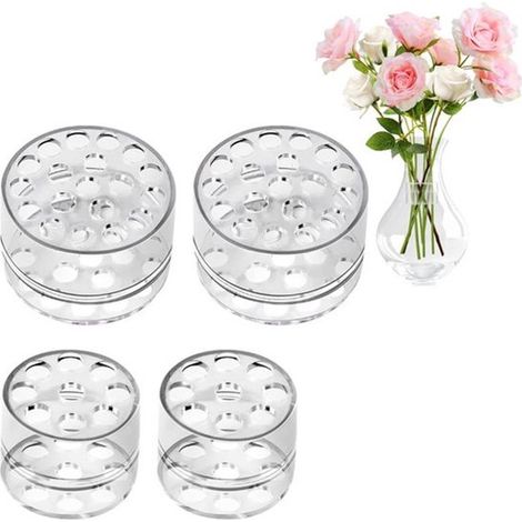 Bouquet Twister 4 teilig Blumenhalter Drehbarer Blumenhalter Wiederverwendbarer Blumenhalter Stielhalter 9/19 Löcher (1/5)