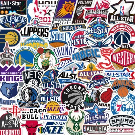 NBA Stickers (50 sheets) - NBA Basketball for smartphones and bicycles (1/5)