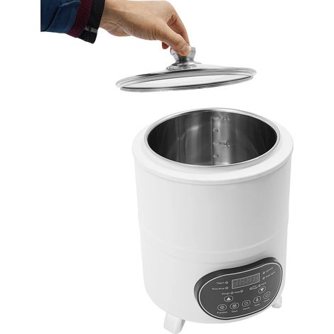 Yogurtera, capacidad de 8 litros, control de tiempo y temperatura ajustable, color blanco. (1/2)