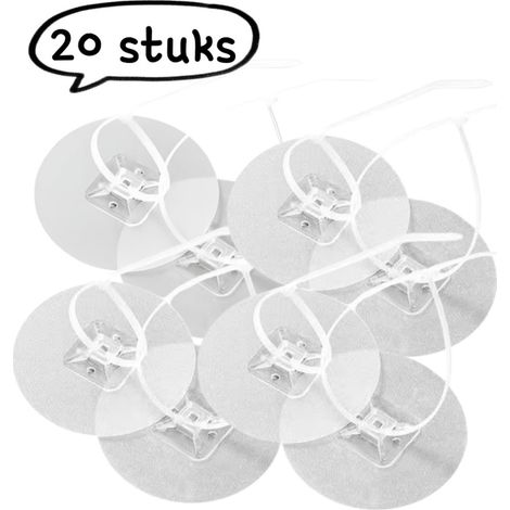 Ensemble de 20 sangles anti basculement pour meubles, fixation sans perçage, attaches de sécurité pour meubles à chaussures et étagères, supports ronds 6 × 6 cm, transparents, pour sécuriser les meubl (1/5)