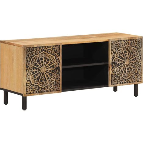 Meuble TV 105x33x46 Bois massif de manguier (1/5)