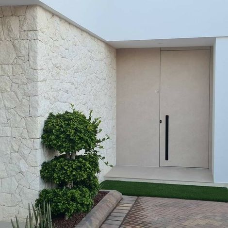 Parement mural en pierres sèches SANTORIN – Opus incertum naturelle – 1 m² pour pose pierre par pierre – Couleur blanche authentique