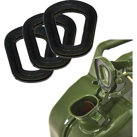 Lot de 3 Joints Bec Verseur - Caoutchouc Résistant - Étanchéité Bidons Métal 5L à 20L - Fermeture Baïonnette - Usage Carburant (1/4)