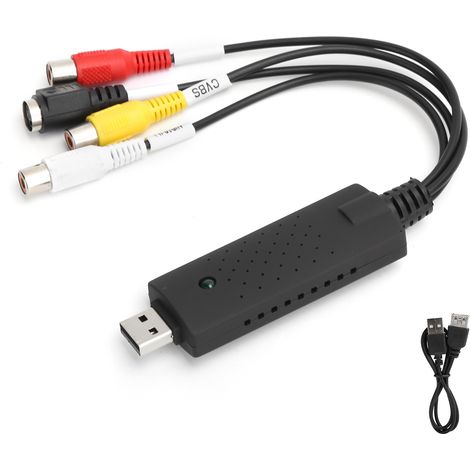 Carte de Capture Vidéo USB 2.0 Portable Noire pour Windows/Linux (1/5)