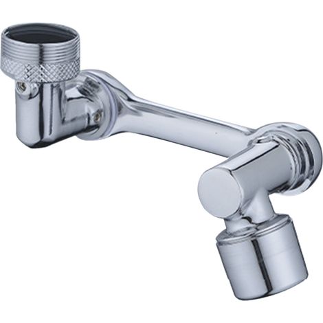 Extensión grifo universal giratoria 1080°  2 tipos rociado  Antisalpicaduras  Adaptador aireador y filtro  Llave incluida  Fácil instalación