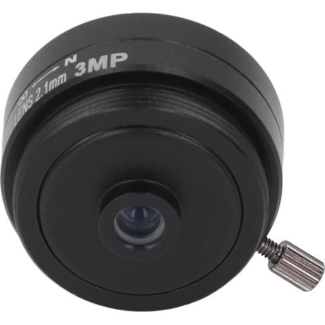 Objectif grand angle 2,1 mm 3 MP à monture CS pour caméra de vidéosurveillance, en alliage d'aluminium, pour caméras de sécurité domestique