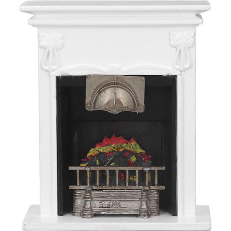 Cheminée miniature décorative et réaliste à l'échelle 1:12 pour maison de poupée - Accessoires (1/5)